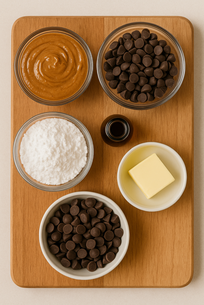 Ingredients for almond butter bites