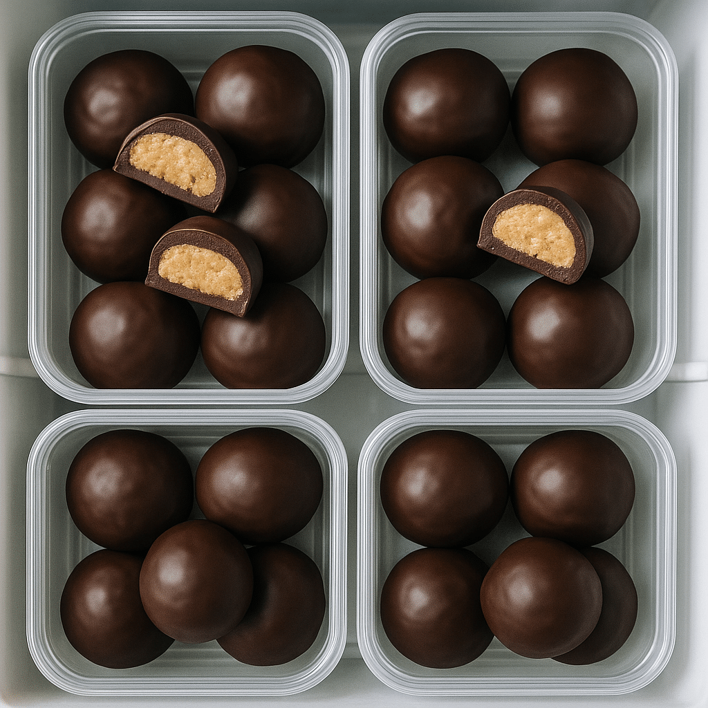 Meal prep containers with almond bites