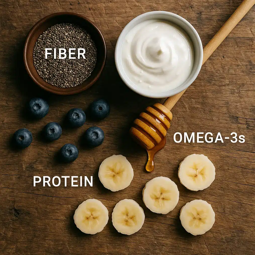 Health benefits of chia seeds and Greek yogurt