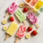 Colorful DIY Greek yogurt popsicles for kids