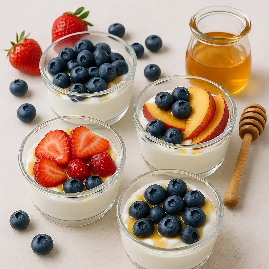 No-bake Greek yogurt dessert recipes and layered berry