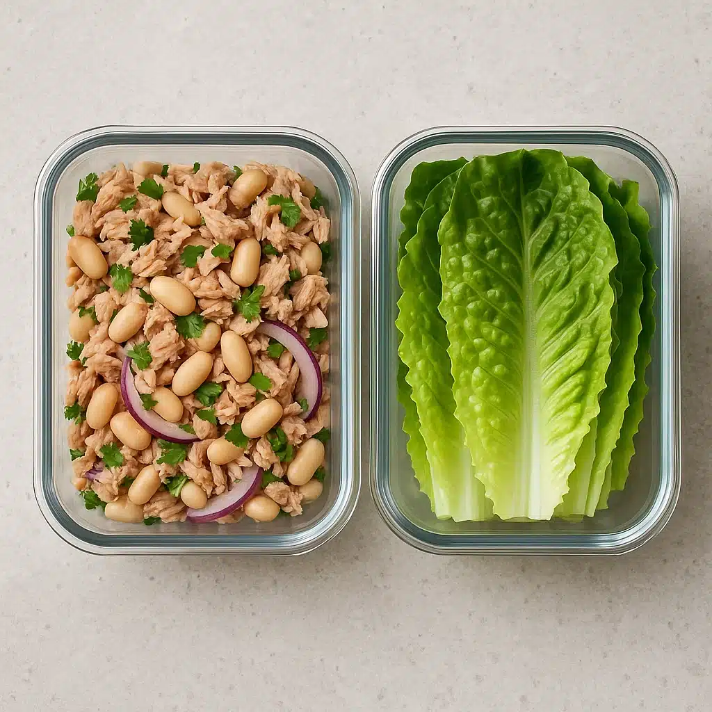 Tuna White Bean Salad Wrap Meal Prep