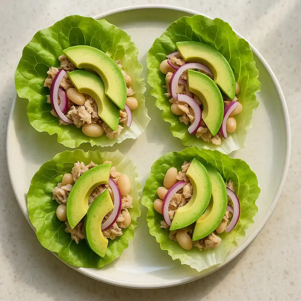Tuna White Bean Salad Wraps with Avocado